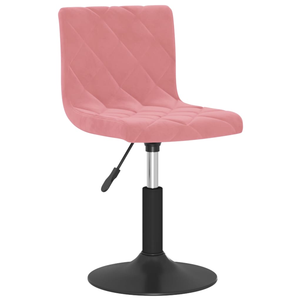 

vidaXL Eetkamerstoelen draaibaar 6 st fluweel roze