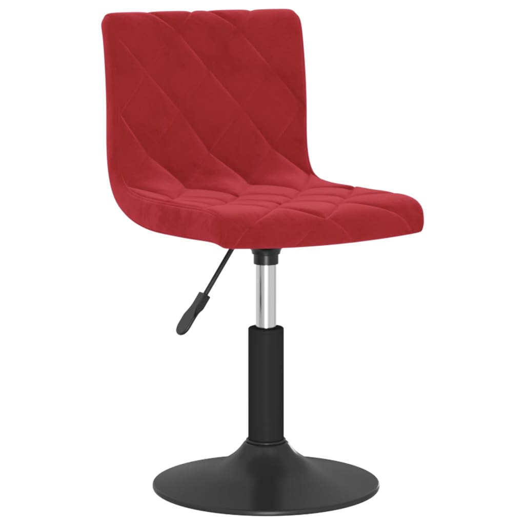 

vidaXL Eetkamerstoelen draaibaar 6 st fluweel wijnrood