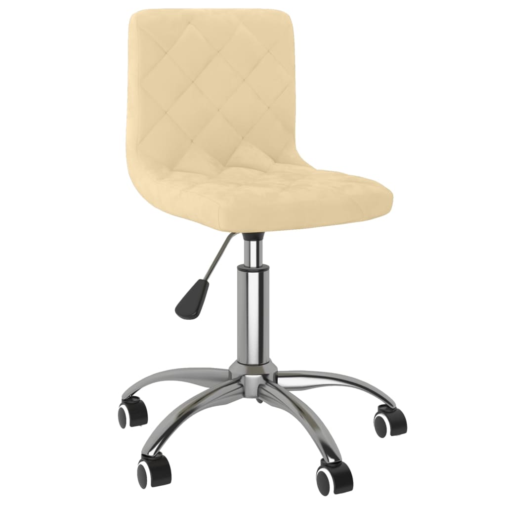 

vidaXL Eetkamerstoelen draaibaar 4 st fluweel crèmekleurig