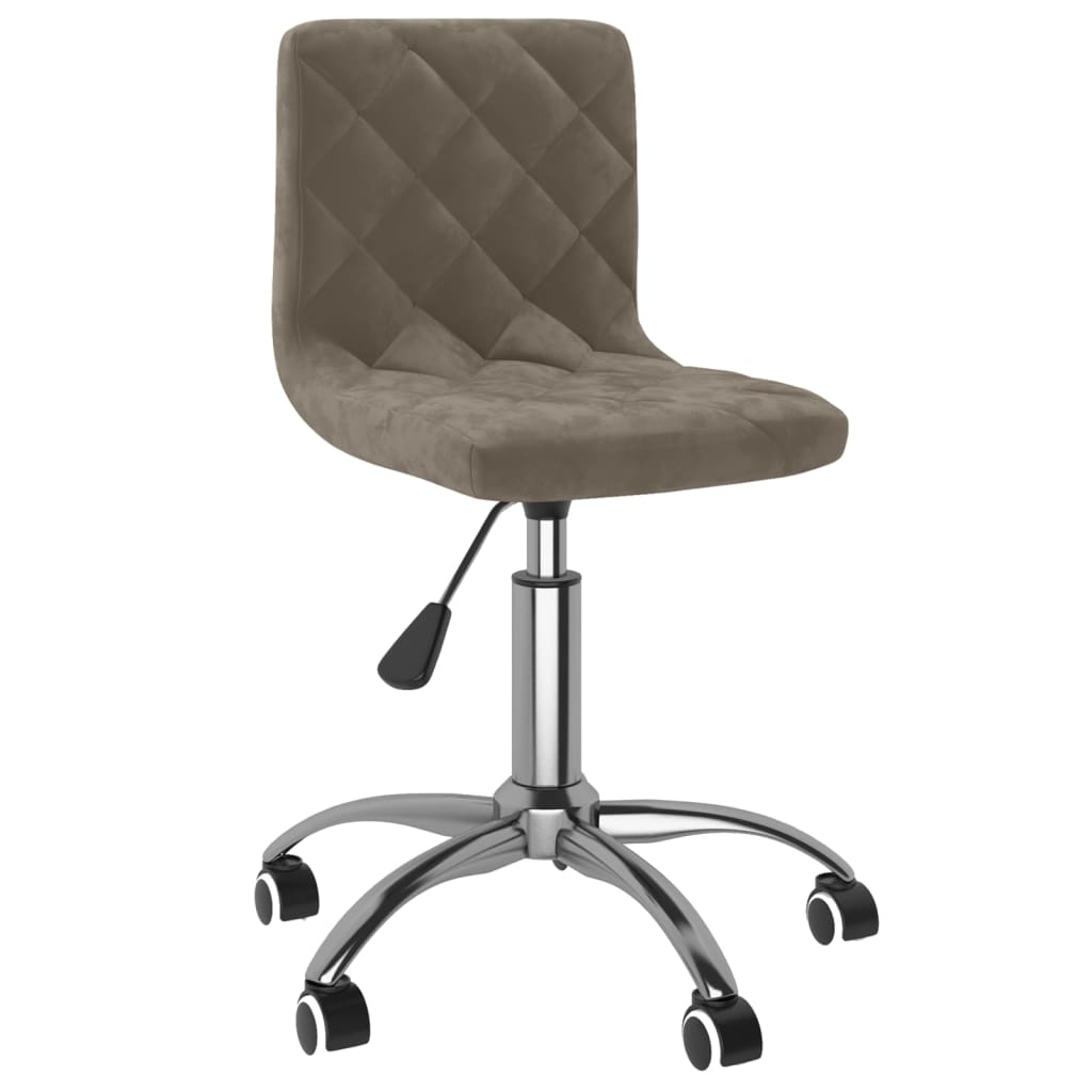 

vidaXL Eetkamerstoelen draaibaar 4 st fluweel lichtgrijs