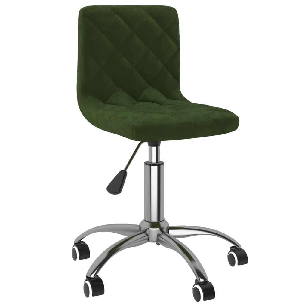 

vidaXL Eetkamerstoelen draaibaar 4 st fluweel donkergroen