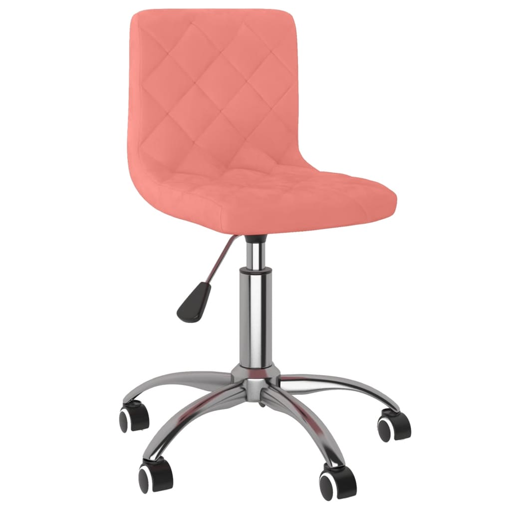 

vidaXL Eetkamerstoelen draaibaar 4 st fluweel roze