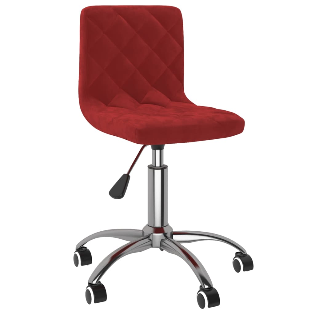 

vidaXL Eetkamerstoelen draaibaar 6 st fluweel wijnrood