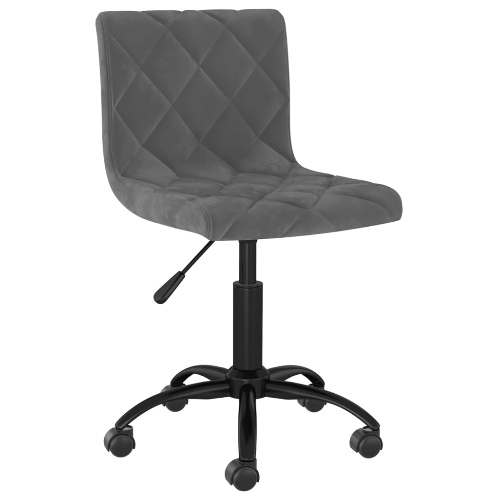 

vidaXL Eetkamerstoelen draaibaar 6 st fluweel donkergrijs