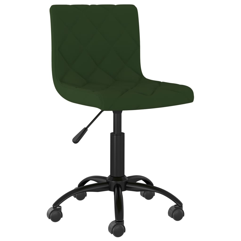 

vidaXL Eetkamerstoelen draaibaar 6 st fluweel donkergroen