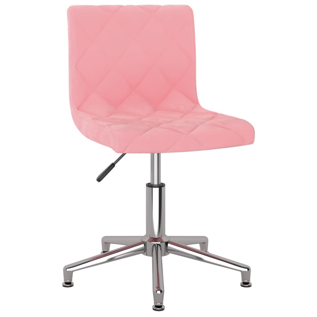 

vidaXL Eetkamerstoelen draaibaar 4 st fluweel roze