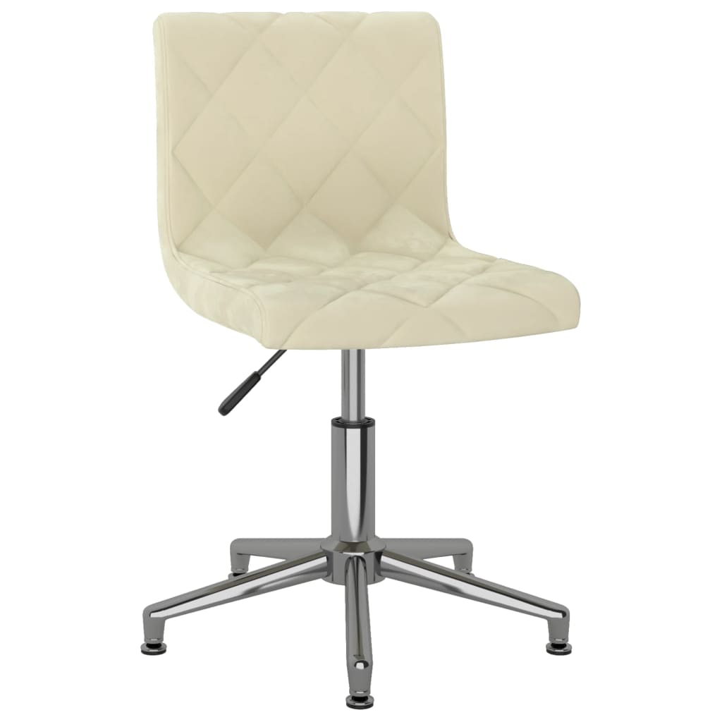 

vidaXL Eetkamerstoelen draaibaar 6 st fluweel crèmekleurig