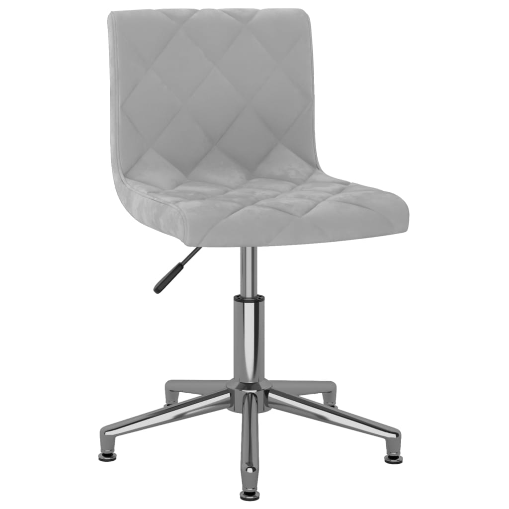 

vidaXL Eetkamerstoelen draaibaar 6 st fluweel lichtgrijs