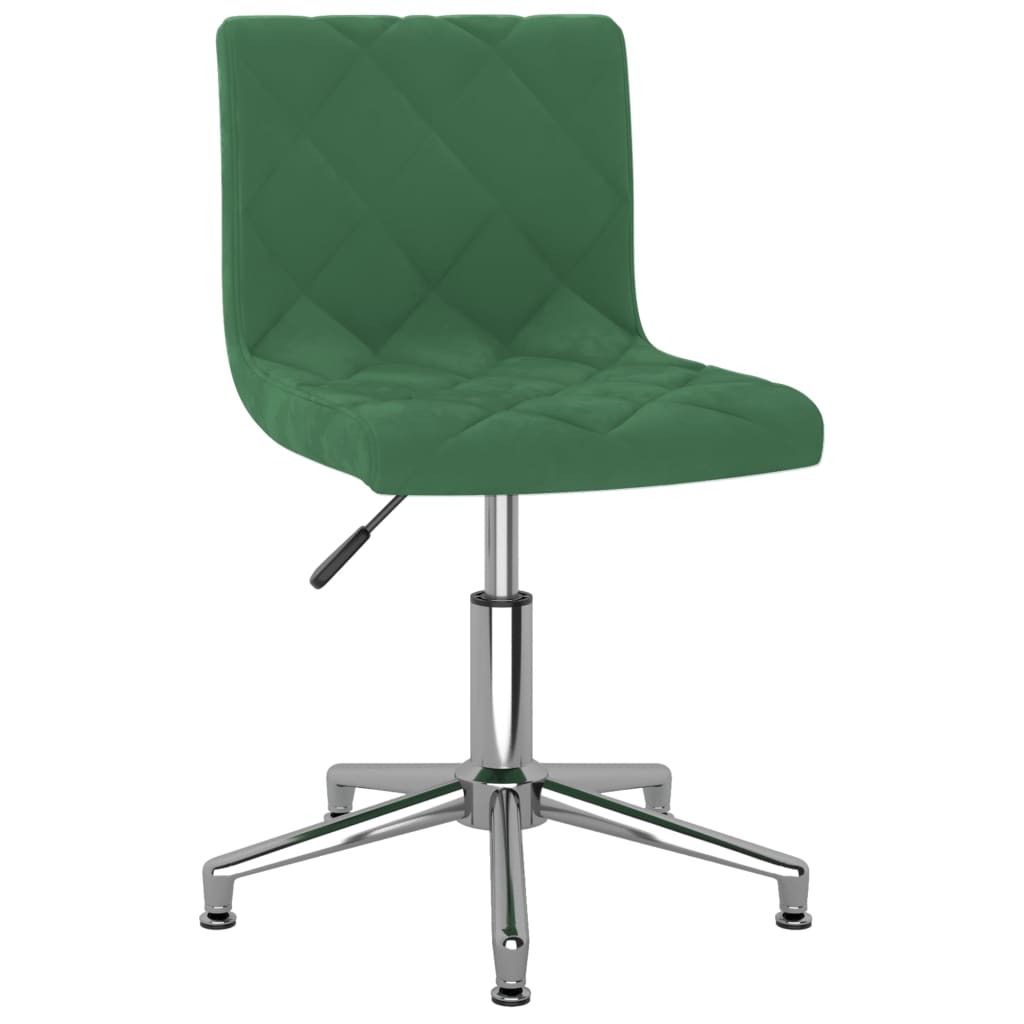 

vidaXL Eetkamerstoelen draaibaar 6 st fluweel donkergroen