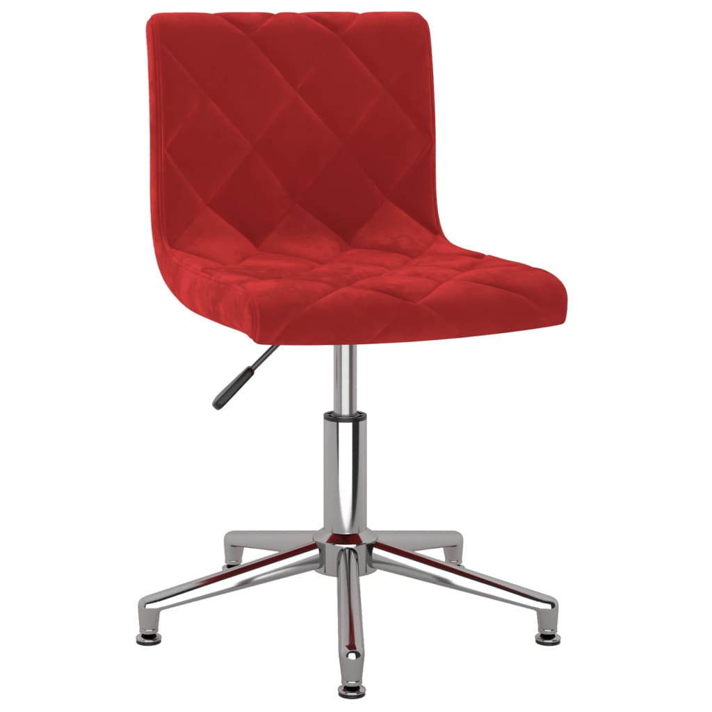 

vidaXL Eetkamerstoelen draaibaar 6 st fluweel wijnrood