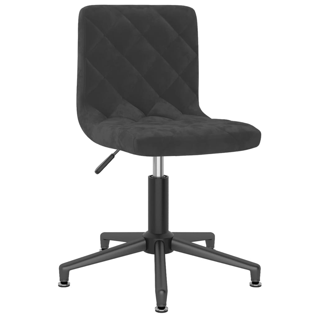 vidaXL Chaises pivotantes à manger lot de 4 noir velours