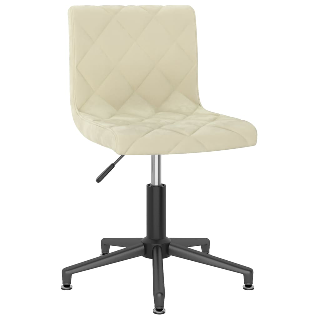 

vidaXL Eetkamerstoelen draaibaar 4 st fluweel crèmekleurig