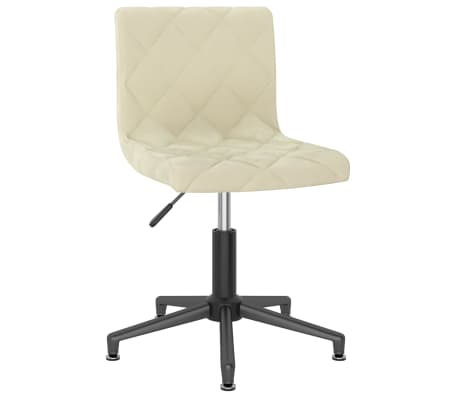 vidaXL Chaises pivotantes à manger lot de 4 crème velours