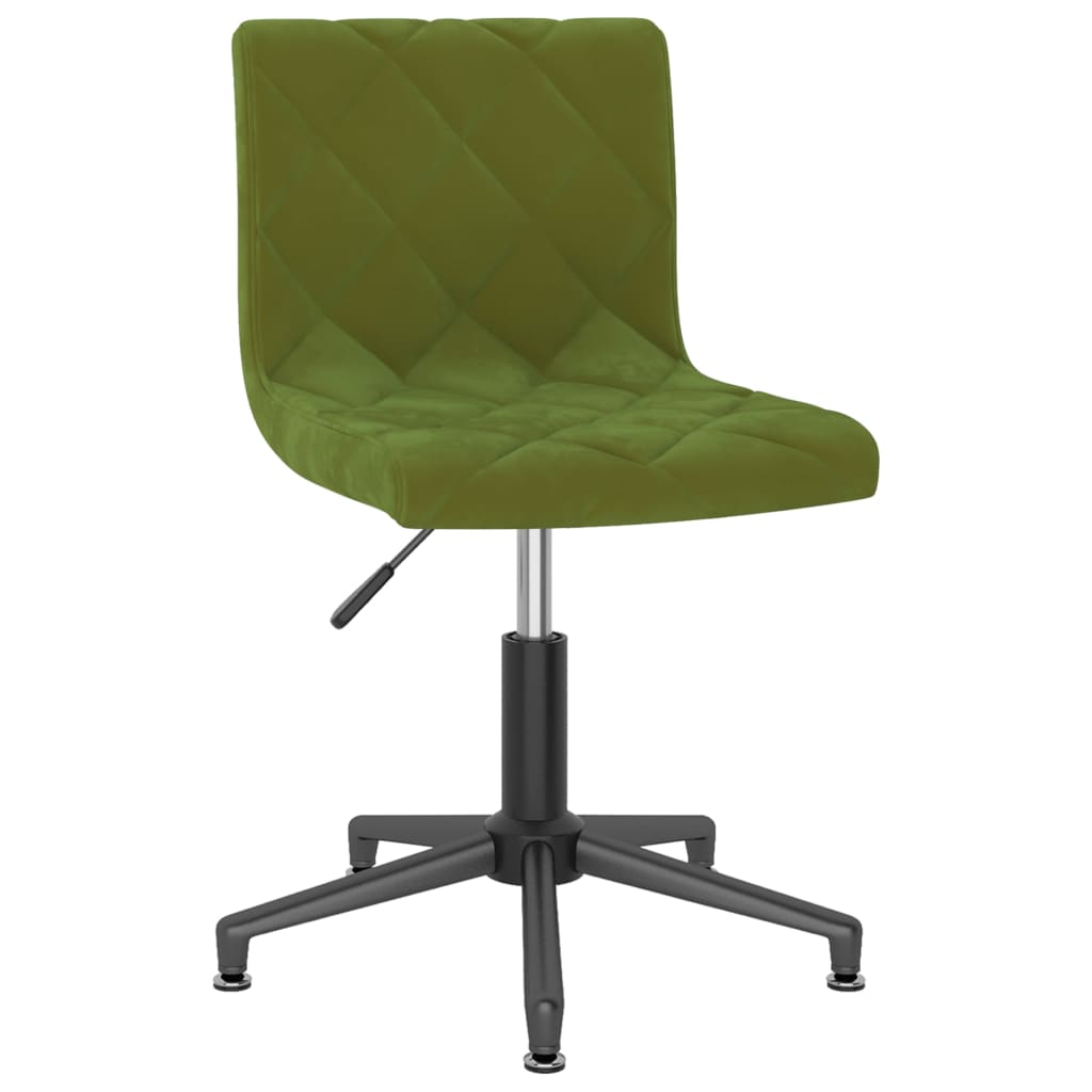 vidaXL Chaises pivotantes à manger lot de 4 vert clair velours