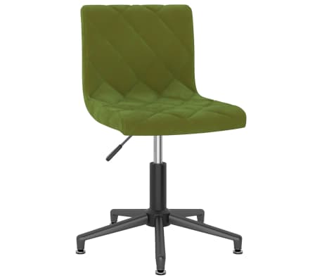 vidaXL Chaises pivotantes à manger lot de 4 vert clair velours