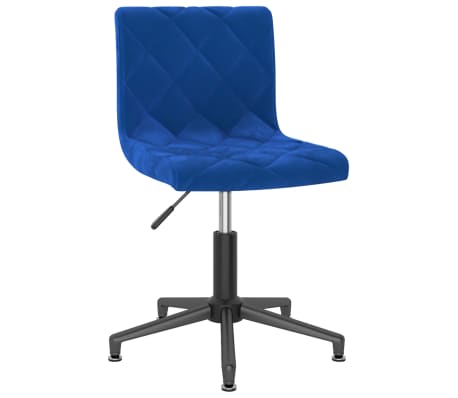 vidaXL Chaises pivotantes à manger lot de 4 bleu velours