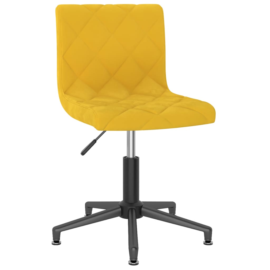 

vidaXL Eetkamerstoelen draaibaar 4 st fluweel mosterdgeel