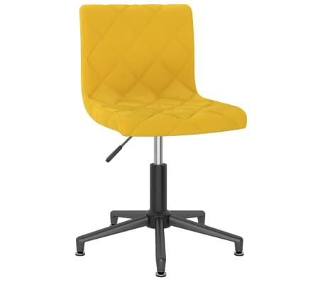 vidaXL Chaises pivotantes à manger lot de 4 jaune moutarde velours