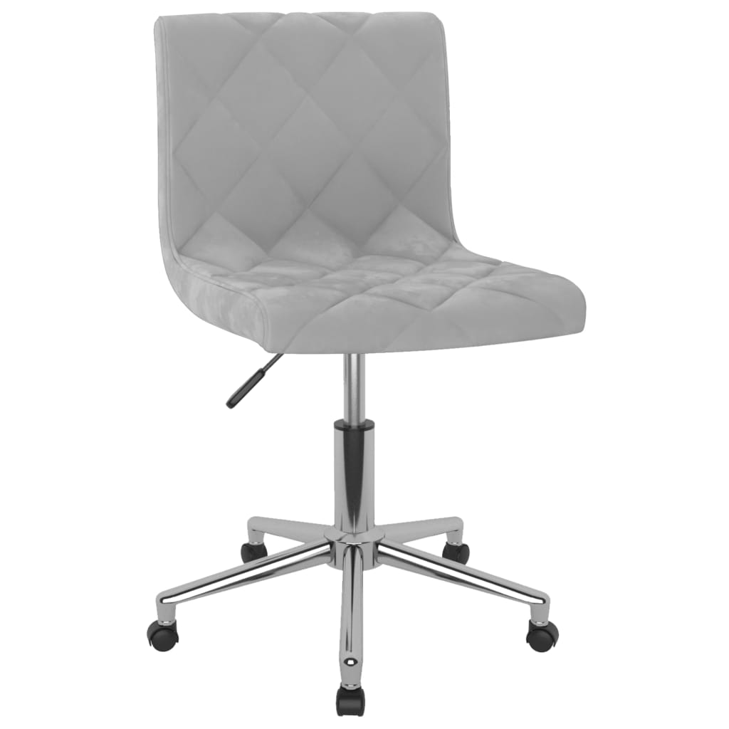 

vidaXL Eetkamerstoelen draaibaar 4 st fluweel lichtgrijs