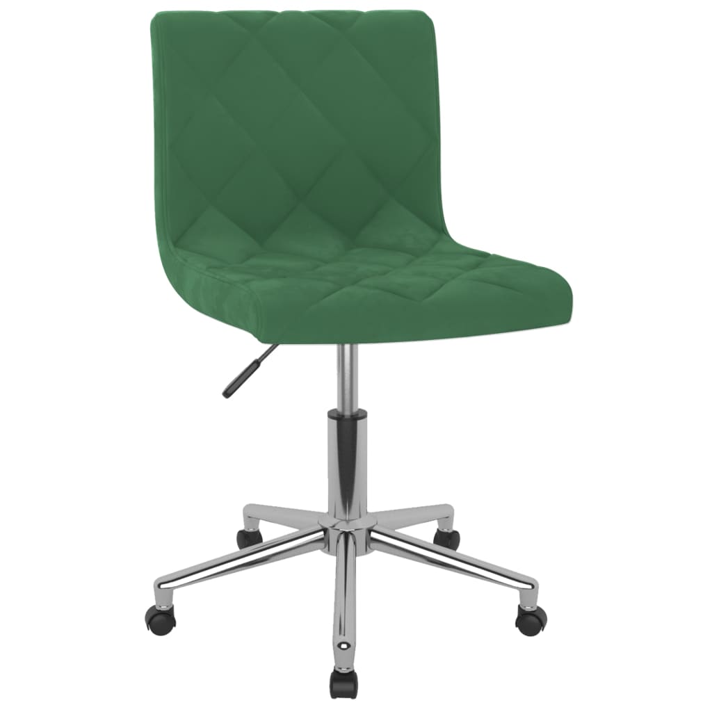

vidaXL Eetkamerstoelen draaibaar 6 st fluweel donkergroen