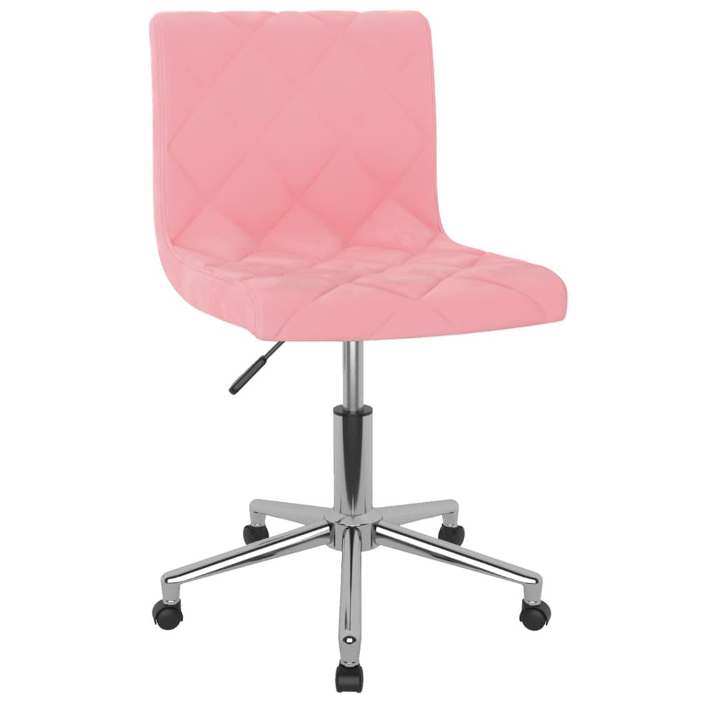 

vidaXL Eetkamerstoelen draaibaar 6 st fluweel roze