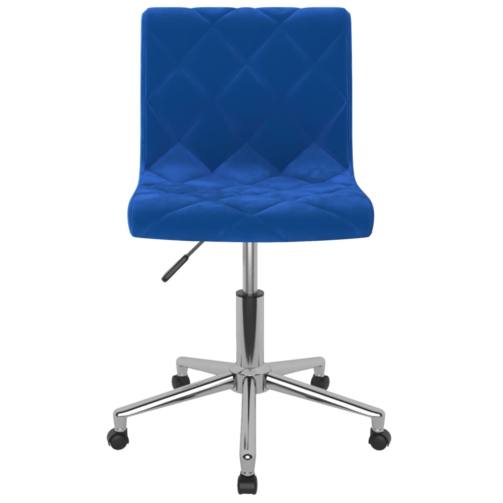 

vidaXL Eetkamerstoel draaibaar fluweel blauw