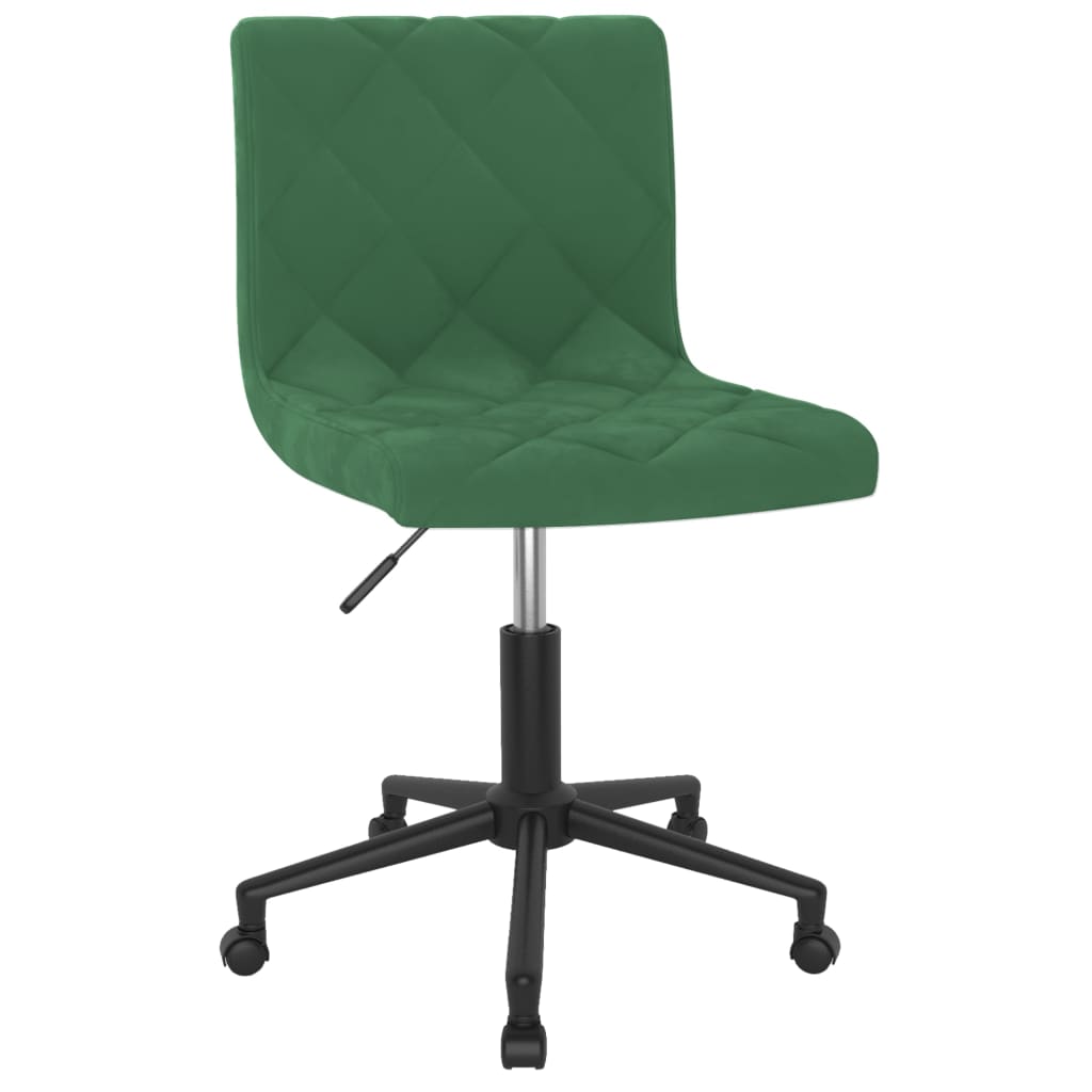 

vidaXL Eetkamerstoelen draaibaar 4 st fluweel donkergroen