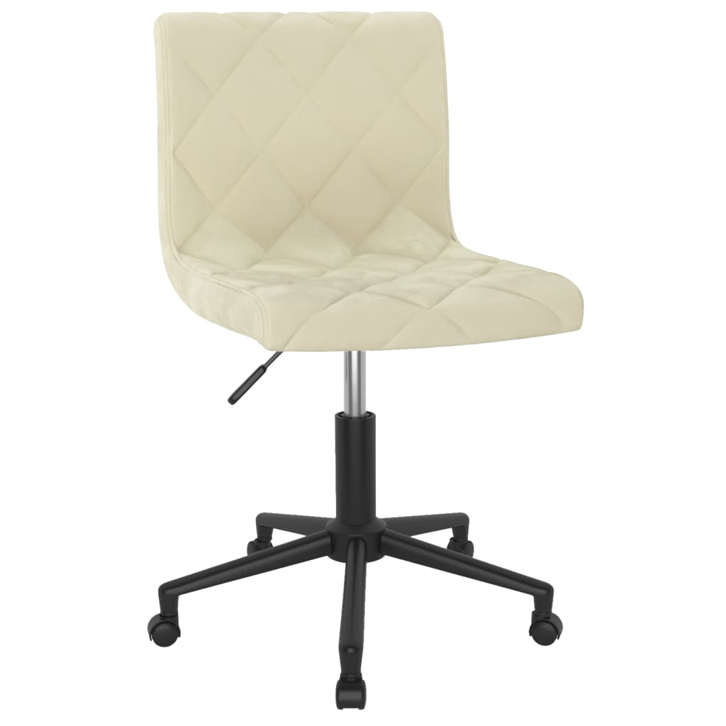 

vidaXL Eetkamerstoelen draaibaar 6 st fluweel crèmekleurig
