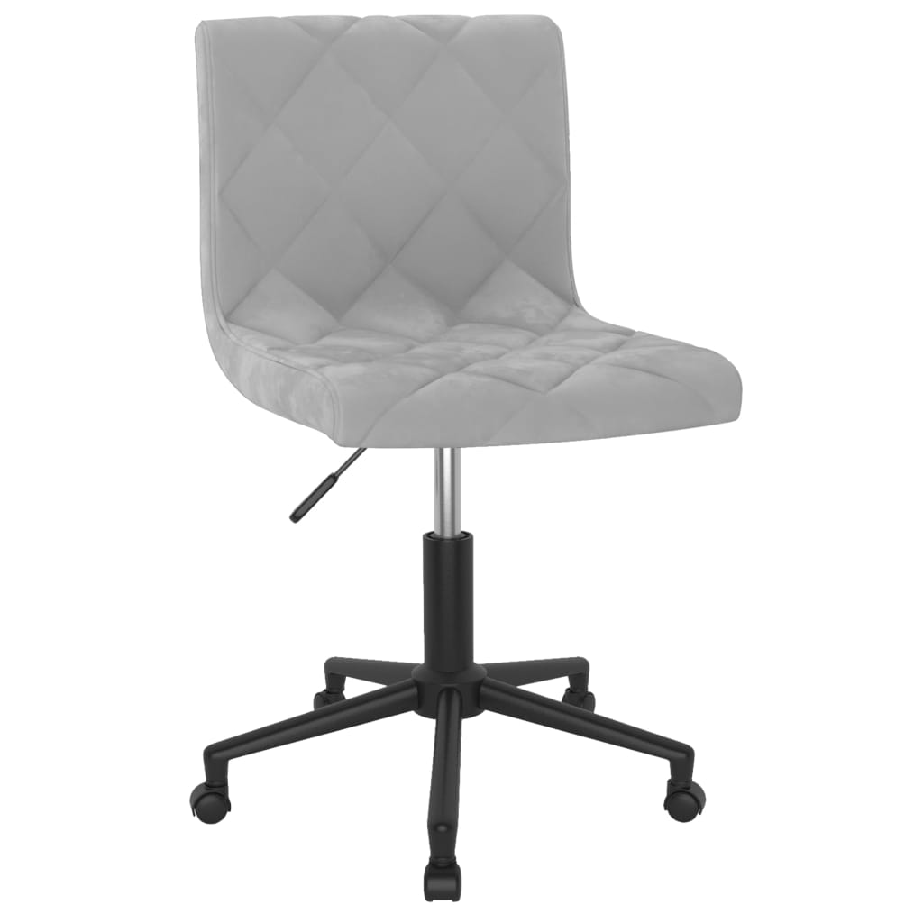

vidaXL Eetkamerstoelen draaibaar 6 st fluweel lichtgrijs