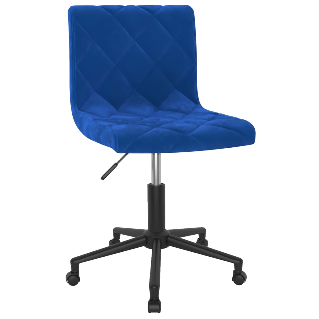 

vidaXL Eetkamerstoelen draaibaar 6 st fluweel blauw