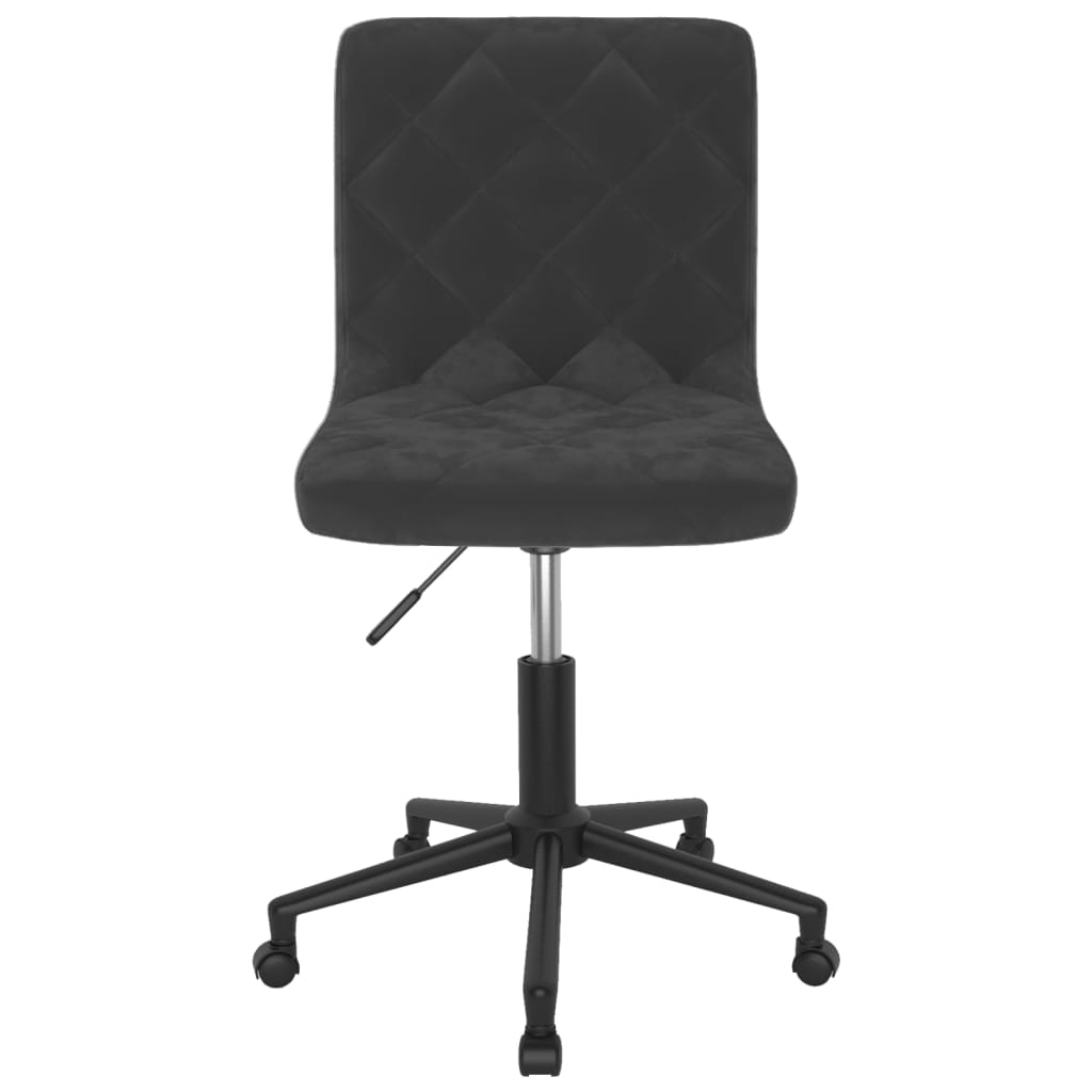 vidaXL Chaise pivotante de salle à manger Noir Velours