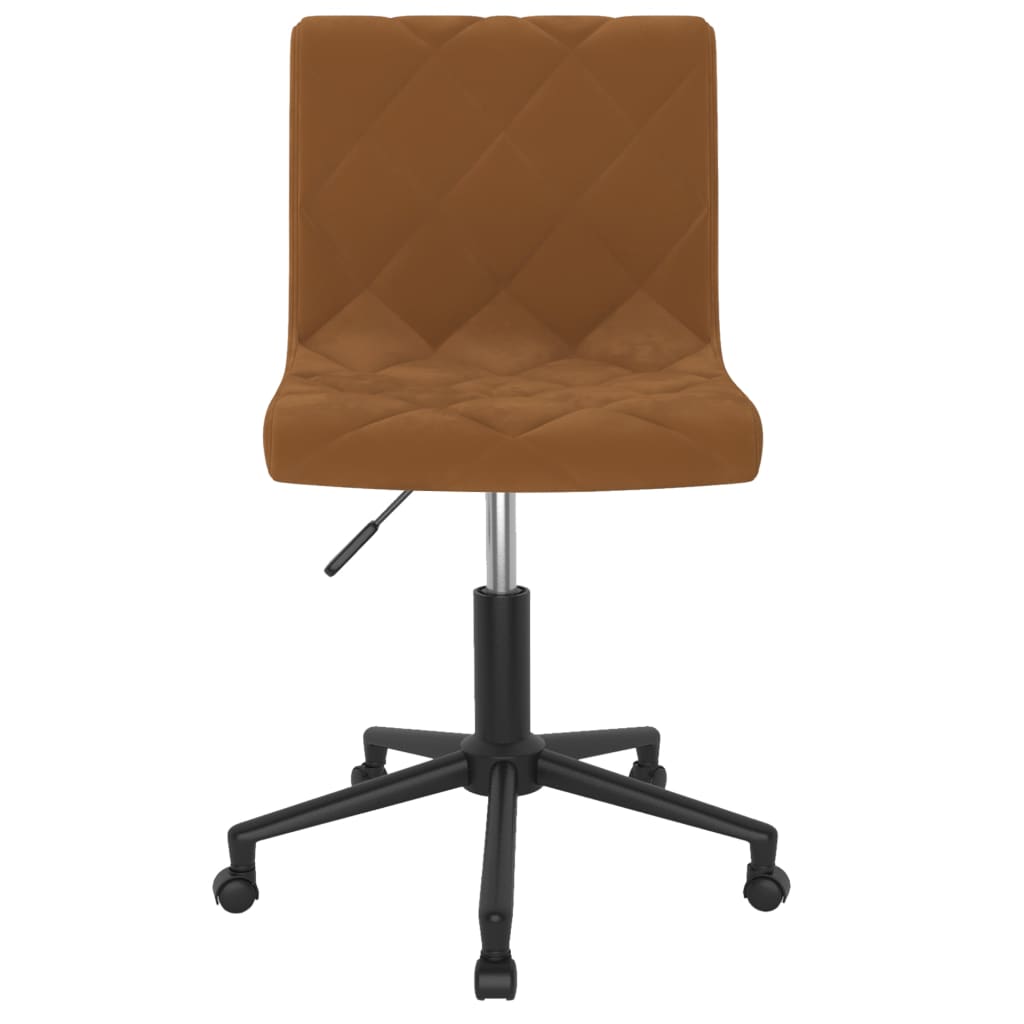 vidaXL Silla de comedor giratoria de terciopelo marrón