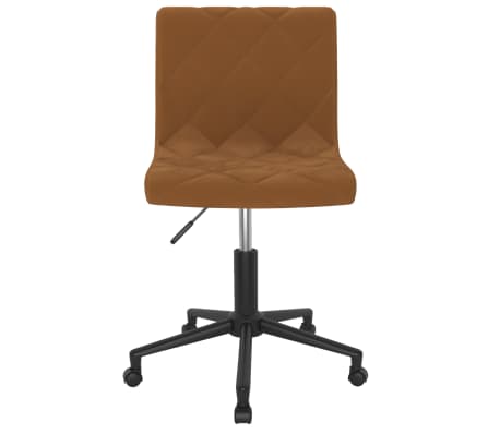 vidaXL Silla de comedor giratoria de terciopelo marrón