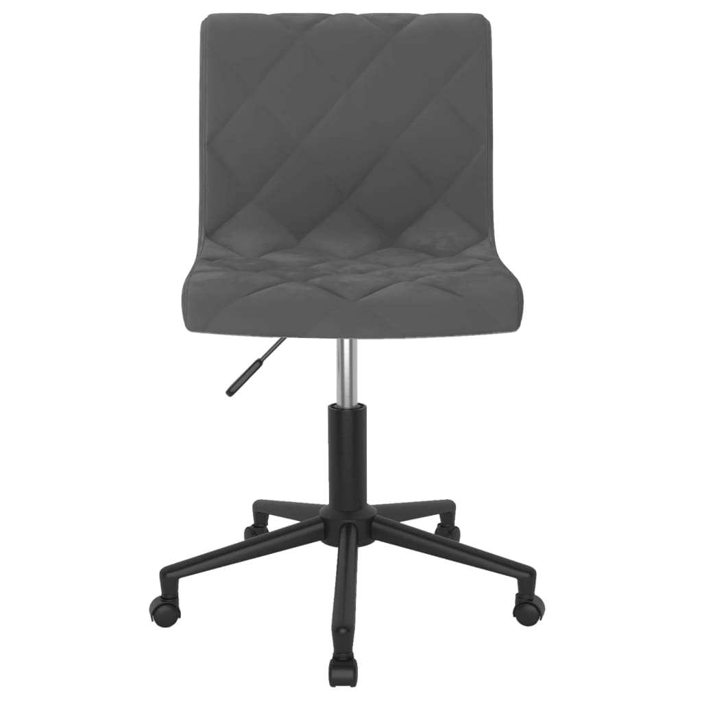 vidaXL Chaise pivotante de salle à manger Gris foncé Velours