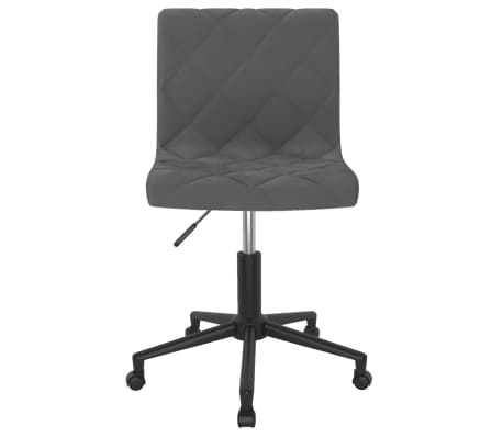 vidaXL Chaise pivotante de salle à manger Gris foncé Velours