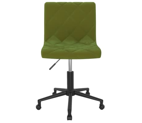 vidaXL Chaise pivotante de salle à manger Vert clair Velours