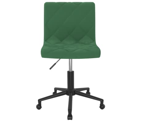 vidaXL Chaise pivotante de salle à manger Vert foncé Velours