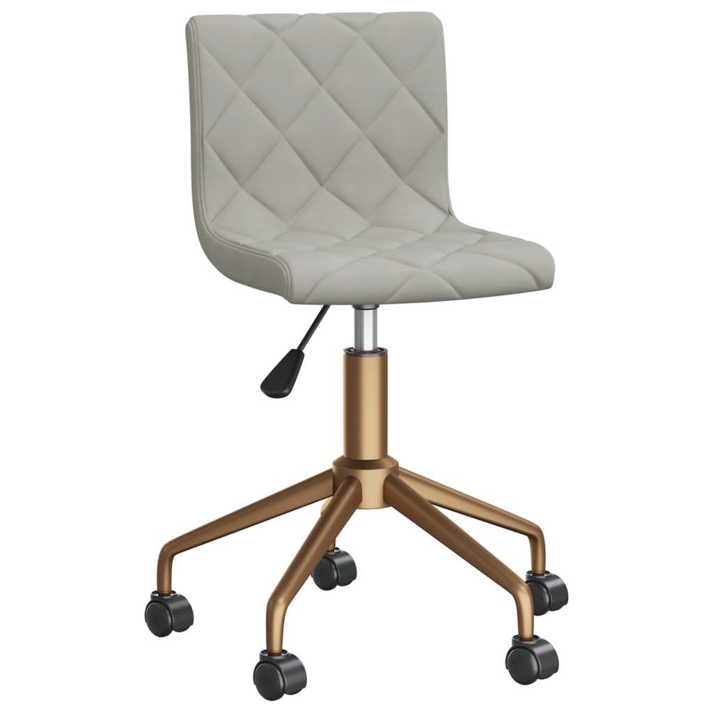 

vidaXL Eetkamerstoelen draaibaar 4 st fluweel lichtgrijs