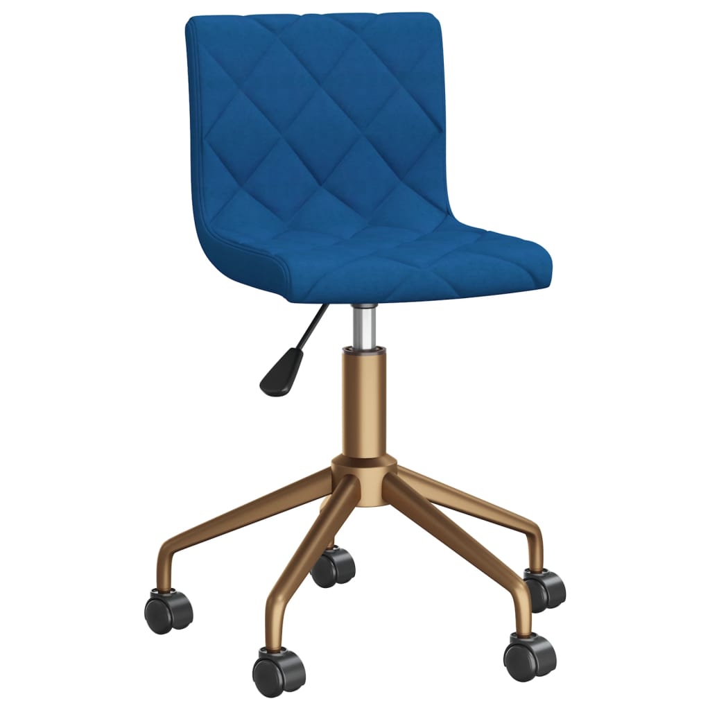 

vidaXL Eetkamerstoelen draaibaar 4 st fluweel blauw