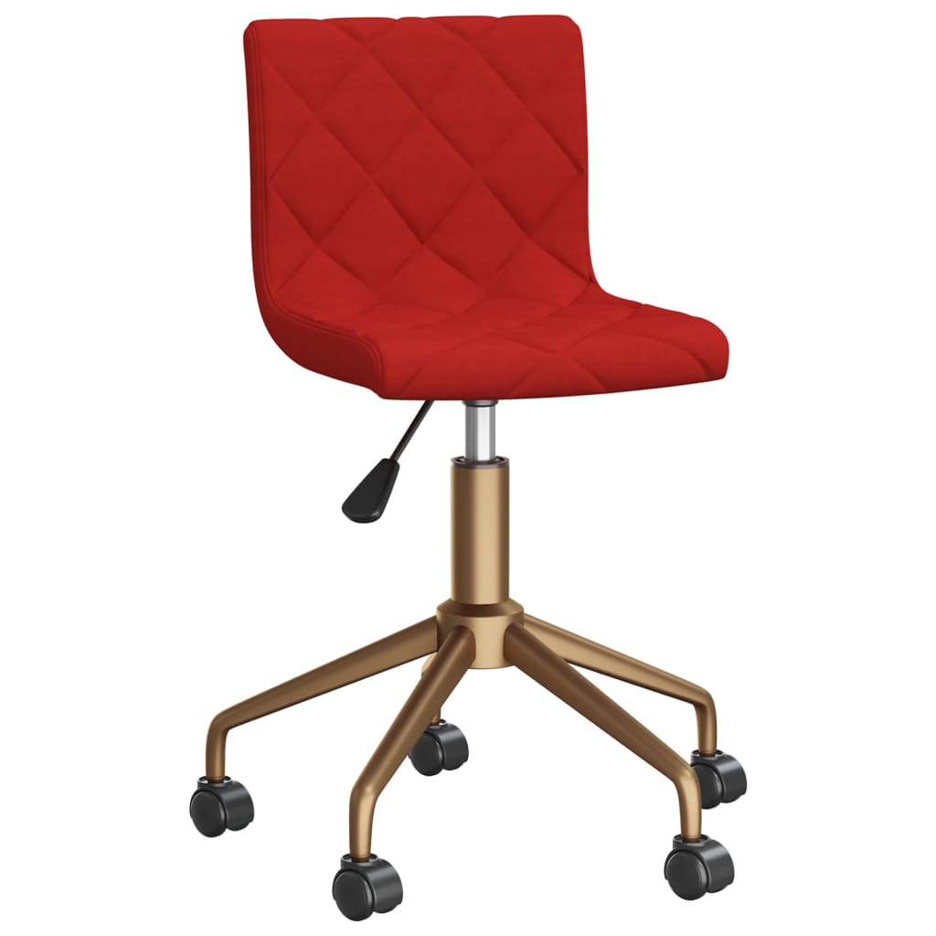 

vidaXL Eetkamerstoelen draaibaar 4 st fluweel wijnrood