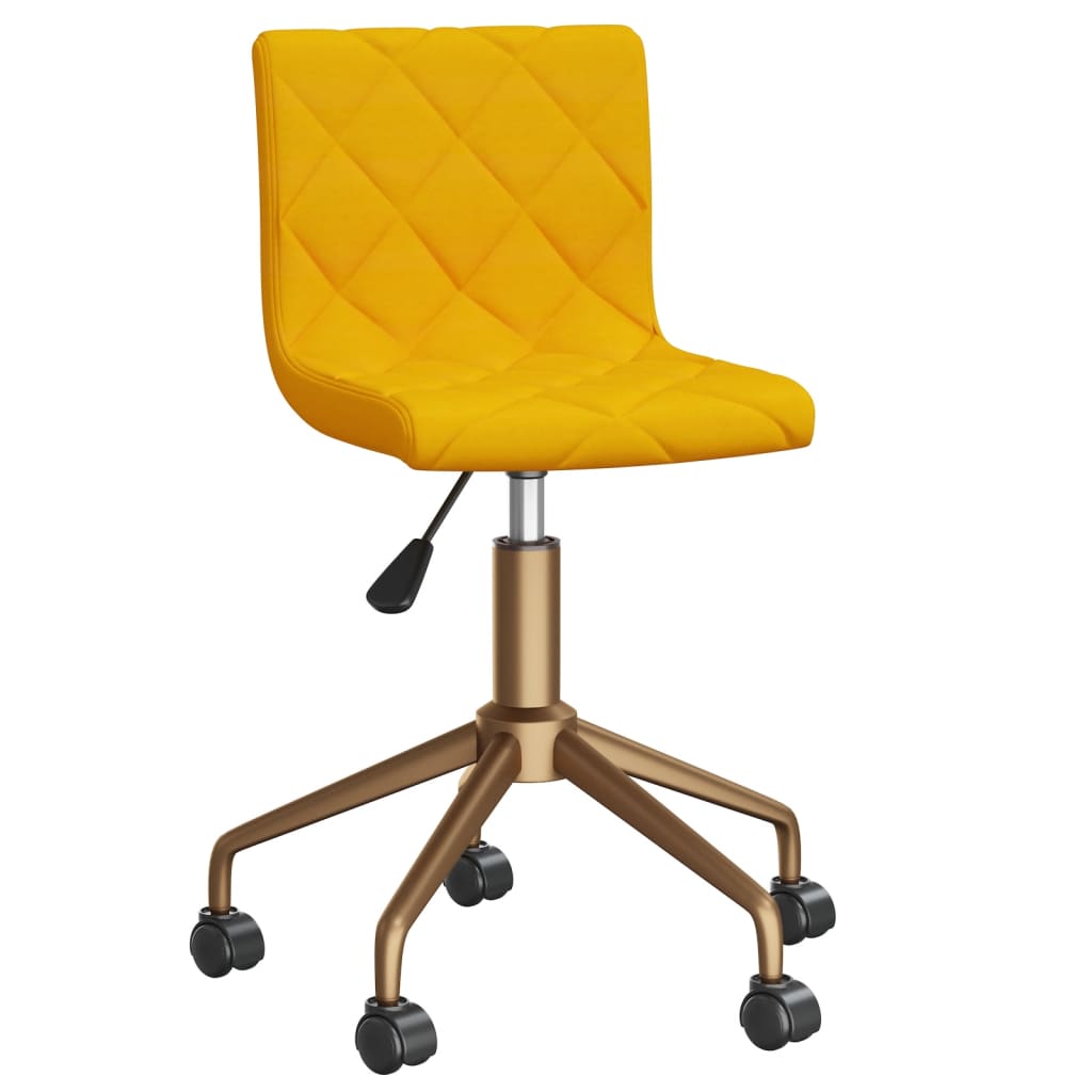 

vidaXL Eetkamerstoelen draaibaar 6 st fluweel mosterdgeel