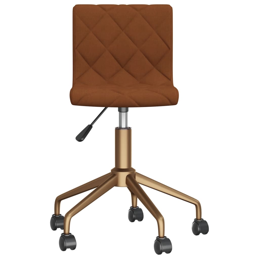 vidaXL Chaise pivotante de bureau Marron Velours