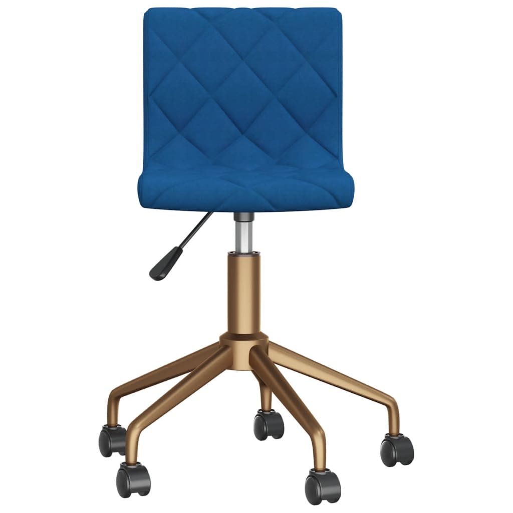 

vidaXL Kantoorstoel draaibaar fluweel blauw