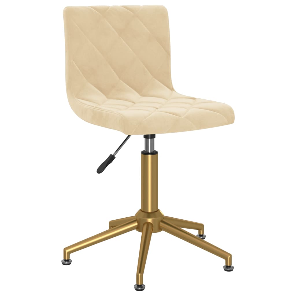 

vidaXL Eetkamerstoelen draaibaar 4 st fluweel crèmekleurig