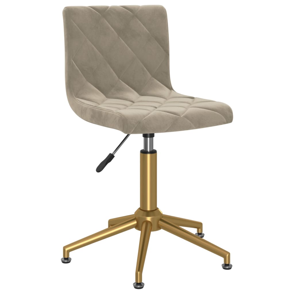 

vidaXL Eetkamerstoelen draaibaar 4 st fluweel lichtgrijs