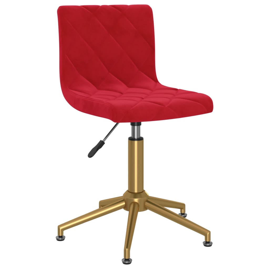 

vidaXL Eetkamerstoelen draaibaar 4 st fluweel wijnrood
