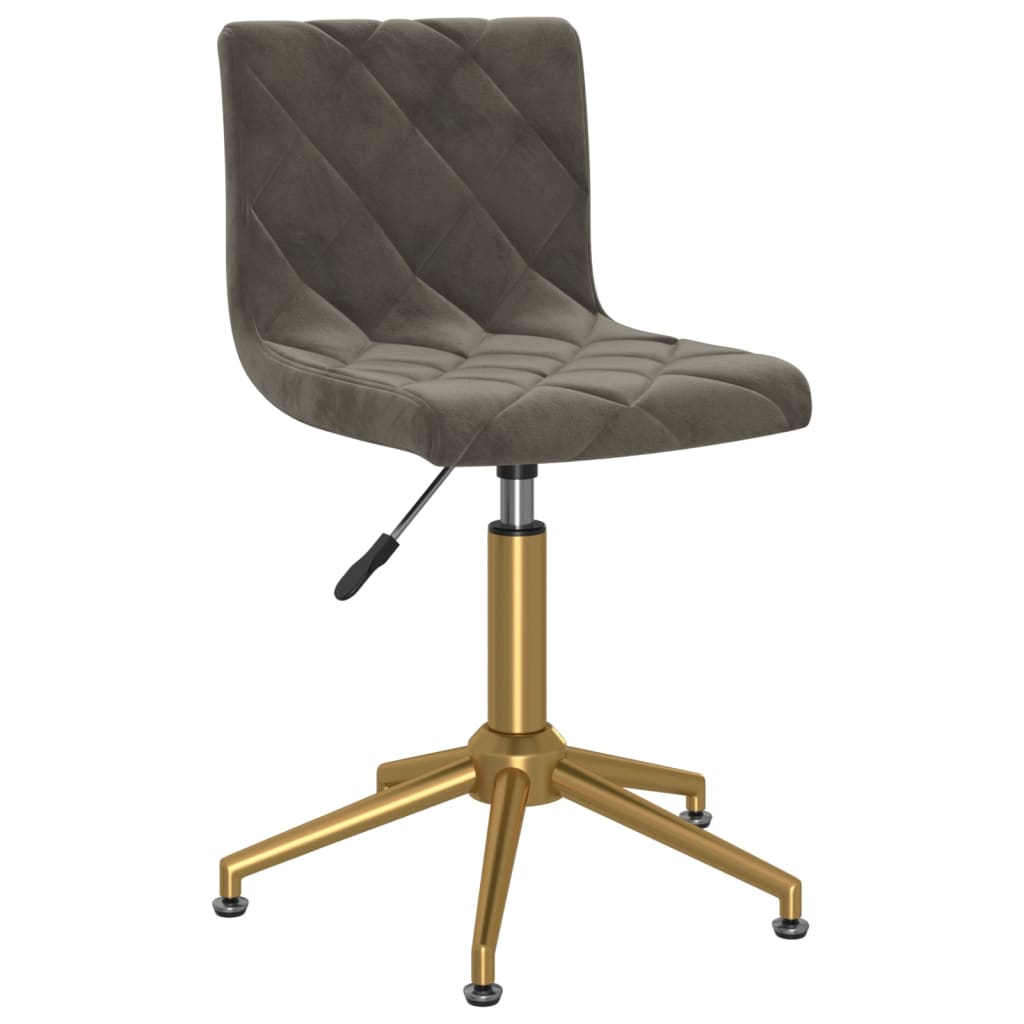 

vidaXL Eetkamerstoelen draaibaar 6 st fluweel donkergrijs