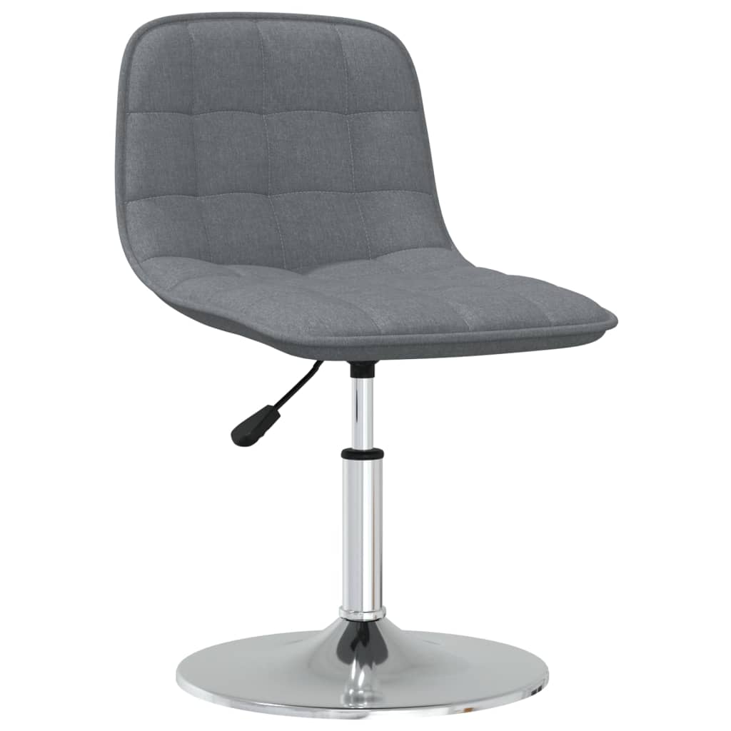 

vidaXL Eetkamerstoelen draaibaar 4 st stof lichtgrijs