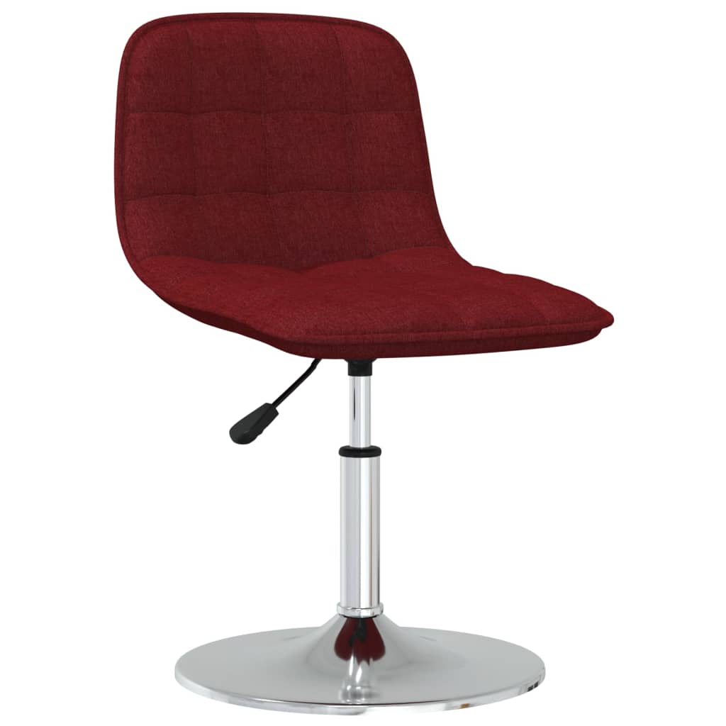 

vidaXL Eetkamerstoelen draaibaar 4 st stof wijnrood