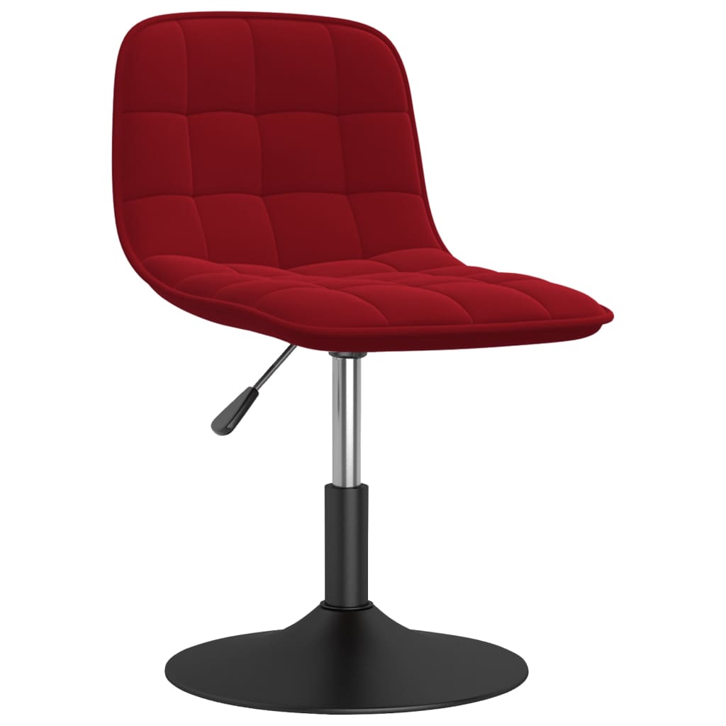 

vidaXL Eetkamerstoelen draaibaar 4 st fluweel wijnrood